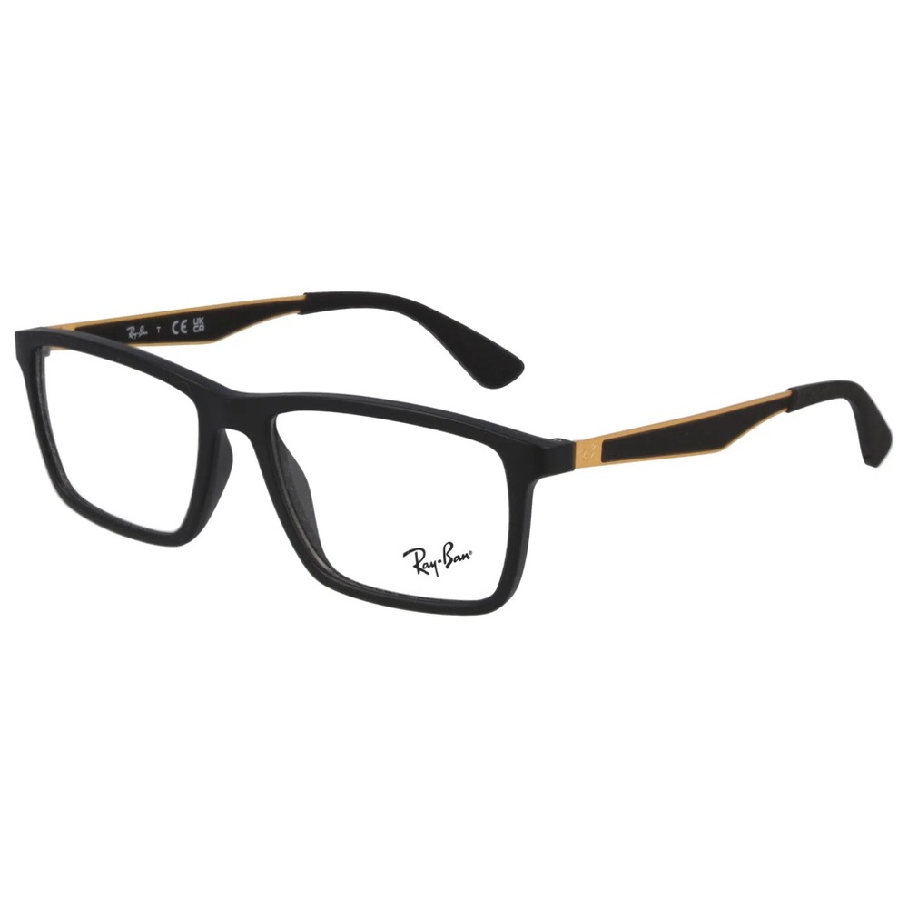 Ray-Ban RB7056 5644 Black/Gold Square Eyeglasses Frames (NO LENS JUST FRAME)
